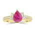 1.47ct Ruby Rings with 0.257tct Diamond set in 18K Yellow Gold
