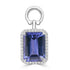 4.37ct Tanzanite Pendants with 0.16tct Diamond set in 18K White Gold