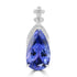 4.69ct Tanzanite Pendants with 0.134tct Diamond set in 18K White Gold