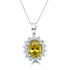 2.89Ct Sphene Pendant With 0.76Tct Diamonds Set In 14K White Gold