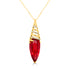 7.52ct Rhodonite Pendants with 0.09tct Diamond set in 14K Yellow Gold