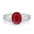 1.87Ct Ruby Ring With 0.34Tct Diamonds Set In 14K Yellow Gold