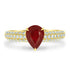 1.23Ct Ruby Ring With 0.41Tct Diamonds Set In 14K Yellow Gold