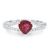 1.12Ct Ruby Ring With 0.30Tct Diamonds Set In 18K White Gold