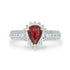 0.95Ct Ruby Ring With 0.44Tct Diamonds Set In 14K Two Tone Gold