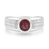 1.25Ct Ruby Ring With 0.03Tct Diamonds Set In 18K White Gold
