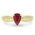 1.12Ct Ruby Ring With 0.37Tct Diamonds Set In 14K Yellow Gold