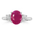 2.56ct Ruby Rings with 0.36tct Diamond set in 14K White Gold