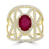 1.8ct Ruby Rings with 1.02tct Diamond set in 14K Yellow Gold