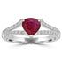 1.12ct   Ruby Rings with 0.3tct Diamond set in 18K White Gold