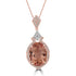 16.16ct  Morganite Pendants with 0.58tct Diamond set in 14K Two Tone Gold