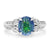 1.69ct Opal Ring with 0.41tct Diamonds set in Platinum 