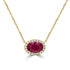 1.99ct Ruby Pendants with 0.13tct Diamond set in 14K Yellow Gold
