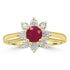 0.64ct Ruby Rings with 0.48tct Diamond set in 14K Yellow Gold