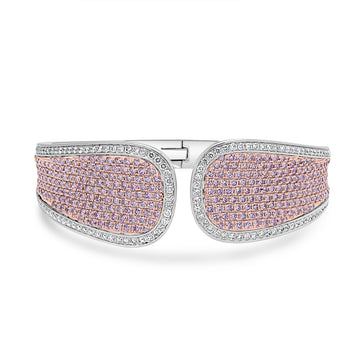5.54tct Pink Diamond Bangles with 1.6tct Diamond set in 14K White Gold