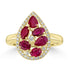 1.5ct Ruby Rings with 0.2tct Diamond set in 18K Yellow Gold