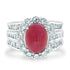 5.98ct Ruby Ring with 1.73tct Diamonds set in 900 Platinum