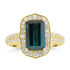3.49ct Tourmaline Rings with 0.479tct Diamond set in 18K Yellow Gold