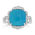 5.10ct Turquoise Rings with 0.29tct Diamond set in 18K White Gold