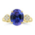 3.73ct Tanzanite Rings with 0.15tct Diamond set in 14K Yellow Gold