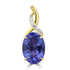 8.13ct Tanzanite Pendants with 0.16tct Diamond set in 14K Yellow Gold