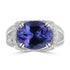 5.72ct Tanzanite Rings with 0.257tct Diamond set in 14K White Gold