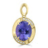 6.17ct Tanzanite Pendants with 0.15tct Diamond set in 14K Yellow Gold