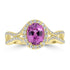 1.58ct Pink Garnet Rings with 0.414tct Diamond set in 14K Yellow Gold