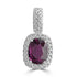 1.1ct Garnet Pendants with 0.23tct Diamond set in 14K White Gold