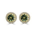 1.51ct Tsavorite Earrings with 0.179tct Diamond set in 14K Yellow Gold