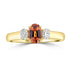 0.85ct Spessartite Rings with 0.252tct Diamond set in 18K Yellow Gold