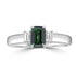 0.8ct Tsavorite Rings with 0.163tct Diamond set in 18K White Gold