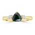 0.9ct Tsavorite Rings with 0.157tct Diamond set in 18K Yellow Gold