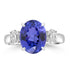 4.99ct Tanzanite Rings with 0.48tct Diamond set in 18K White Gold