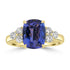 2.97ct Tanzanite Rings with 0.384tct Diamond set in 18K Yellow Gold
