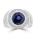 4.6ct Tanzanite Rings with 0.29tct Diamond set in 18K White Gold