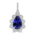 5.46ct Tanzanite Pendants with 0.76tct Diamond set in 18K White Gold