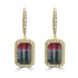 18.937ct Tourmaline Earrings with 1.523tct Diamond set in 18K Yellow Gold