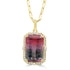 9.46ct Tourmaline Necklaces with 0.23tct Diamond set in 18K Yellow Gold