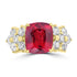 5.27ct Rhodonite Rings with 1.542tct Diamond set in 18K Yellow Gold