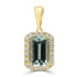 2.19ct Aquamarine Pendants with 0.27tct Diamond set in 18K Yellow Gold