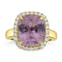 5.57ct Tourmaline Rings with 0.374tct Diamond set in 18K Yellow Gold