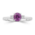 1ct Pink Sapphire Rings with 0.13tct Diamond set in 18K White Gold