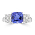 2.7ct Tanzanite Rings with 0.54tct Diamond set in 18K White Gold