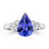 2.48ct Tanzanite Rings with 0.38tct Diamond set in 18K White Gold