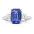 2.26ct Tanzanite Rings with 0.294tct Diamond set in 18K White Gold