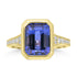 5.26ct Tanzanite Rings with 0.19tct Diamond set in 18K Yellow Gold