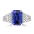 3.51ct Tanzanite Rings with 0.255tct Diamond set in 18K White Gold
