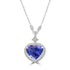 6.15ct Tanzanite Necklaces with 0.491tct Diamond set in 18K White Gold