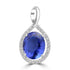 5.6ct Tanzanite Pendants with 0.232tct Diamond set in 18K White Gold